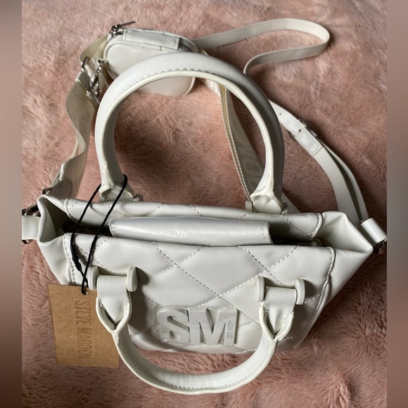 New Steve Madden Ivory Bbabi handbags with removable coin pouch - Picture 5 of 7